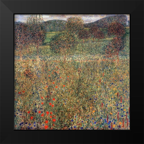 Orchard Black Modern Wood Framed Art Print by Klimt, Gustav
