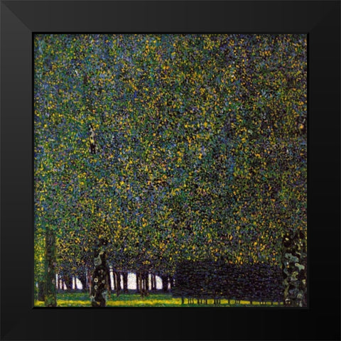 Park Black Modern Wood Framed Art Print by Klimt, Gustav