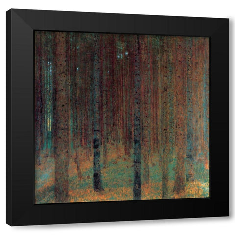 Pine Forest II 1901 Black Modern Wood Framed Art Print with Double Matting by Klimt, Gustav