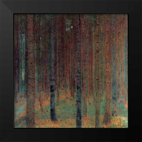 Pine Forest II 1901 Black Modern Wood Framed Art Print by Klimt, Gustav