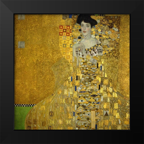 Portrait Of Adele Bloch Bauer I 1907 Black Modern Wood Framed Art Print by Klimt, Gustav