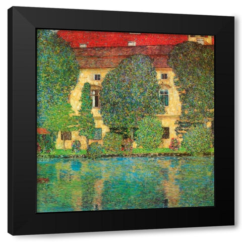 Schloss Kammer On Attersee Black Modern Wood Framed Art Print by Klimt, Gustav