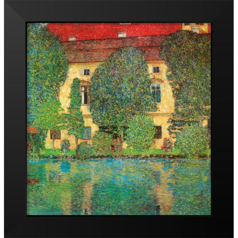 Schloss Kammer On Attersee Black Modern Wood Framed Art Print by Klimt, Gustav