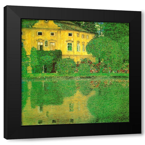 Schloss Kammer On Attersee - 2 Black Modern Wood Framed Art Print with Double Matting by Klimt, Gustav