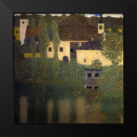 Schloss Kammer On The Attersee I 1908 Black Modern Wood Framed Art Print by Klimt, Gustav