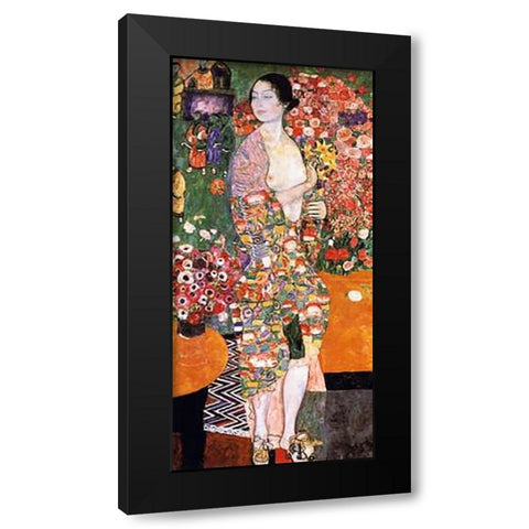 The Dancer 1918 Black Modern Wood Framed Art Print with Double Matting by Klimt, Gustav