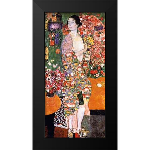 The Dancer 1918 Black Modern Wood Framed Art Print by Klimt, Gustav