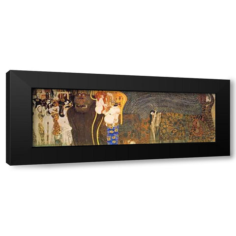 The Hostile Powers (From The Beethoven Frieze) 1902 Black Modern Wood Framed Art Print with Double Matting by Klimt, Gustav