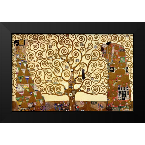 The Stoclet Frieze Black Modern Wood Framed Art Print by Klimt, Gustav