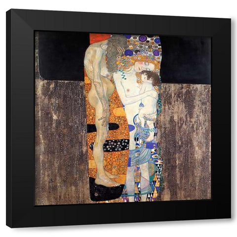 Three Ages Of Woman 1905 Black Modern Wood Framed Art Print with Double Matting by Klimt, Gustav