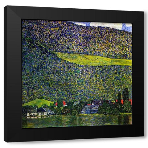 Unterach Am Attersee 1915 Black Modern Wood Framed Art Print with Double Matting by Klimt, Gustav
