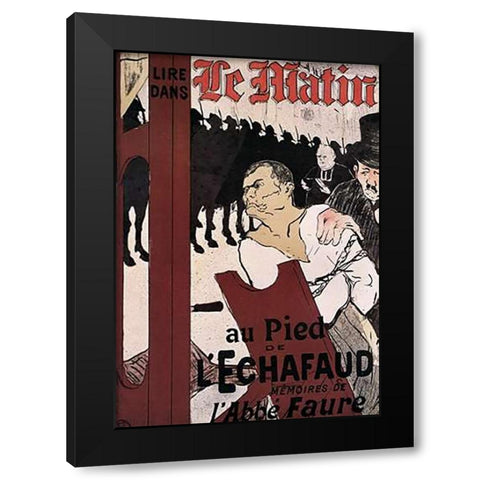 At The Foot Of The Scaffold Black Modern Wood Framed Art Print with Double Matting by Toulouse-Lautrec, Henri