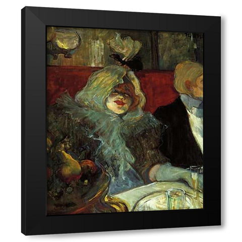 At The Rat Mort Black Modern Wood Framed Art Print by Toulouse-Lautrec, Henri