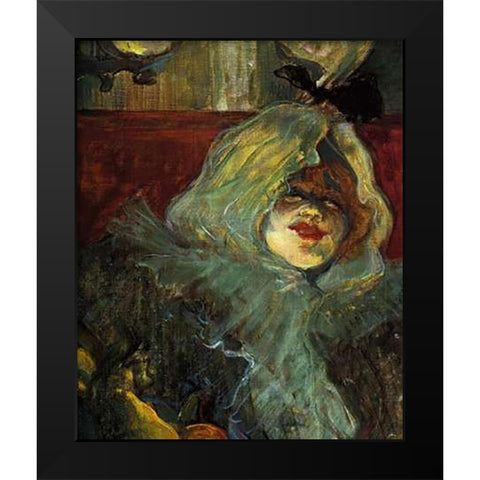At The Rat Mort Detail Black Modern Wood Framed Art Print by Toulouse-Lautrec, Henri