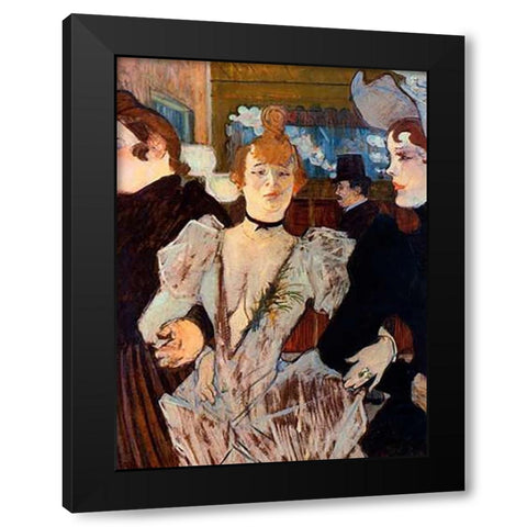 La Goulue Entering The Moulin Rouge Black Modern Wood Framed Art Print by Toulouse-Lautrec, Henri