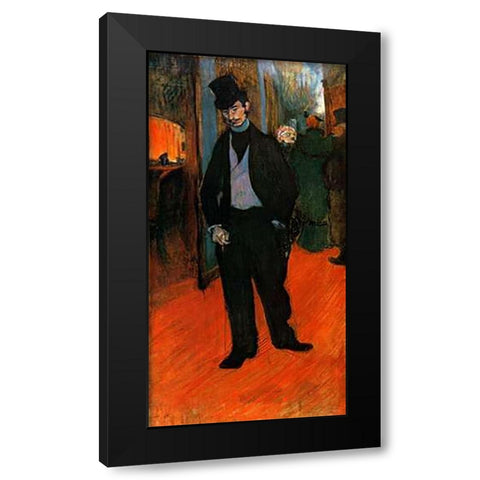 Portrait Of Gabriel Tapie De Celeyran Black Modern Wood Framed Art Print with Double Matting by Toulouse-Lautrec, Henri