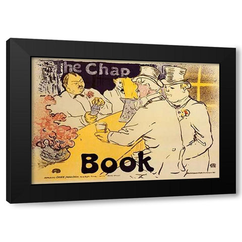 The Chap Book Black Modern Wood Framed Art Print by Toulouse-Lautrec, Henri