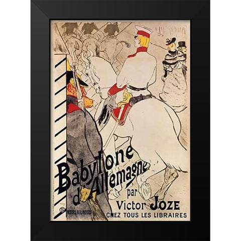 The German Babylon Black Modern Wood Framed Art Print by Toulouse-Lautrec, Henri