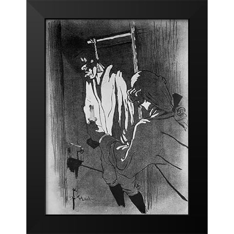 The Hanged Man Black Modern Wood Framed Art Print by Toulouse-Lautrec, Henri