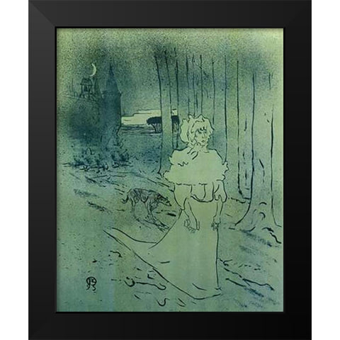 The Mistress Black Modern Wood Framed Art Print by Toulouse-Lautrec, Henri