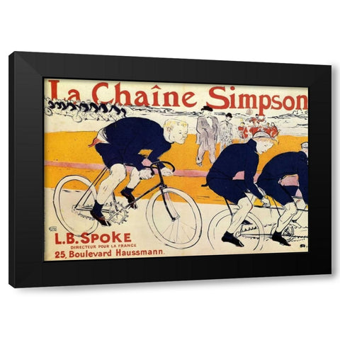 The Simpson Chain Black Modern Wood Framed Art Print by Toulouse-Lautrec, Henri