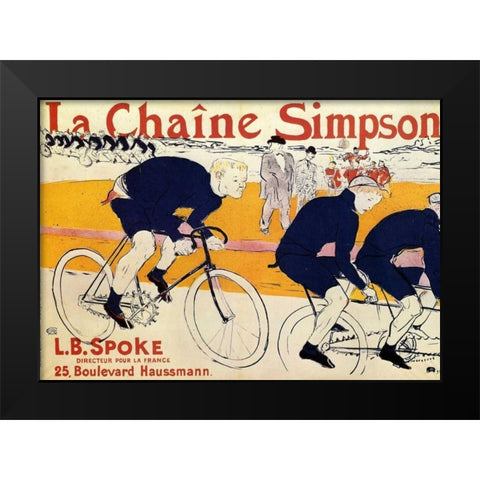 The Simpson Chain Black Modern Wood Framed Art Print by Toulouse-Lautrec, Henri