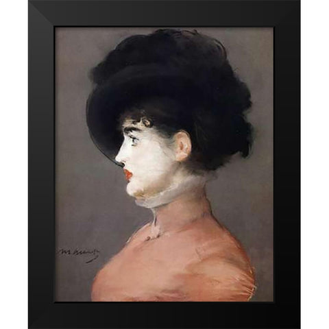Irma Brunner Black Modern Wood Framed Art Print by Manet, Edouard