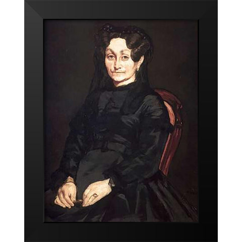 Mme Auguste Black Modern Wood Framed Art Print by Manet, Edouard