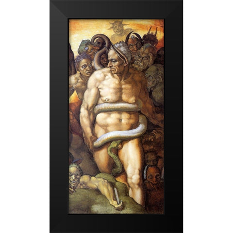 Minos-3 Black Modern Wood Framed Art Print by Michelangelo