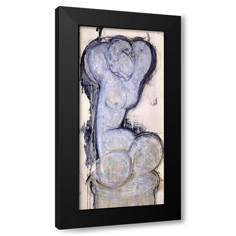 Caryatid 4 1 Black Modern Wood Framed Art Print by Modigliani, Amedeo