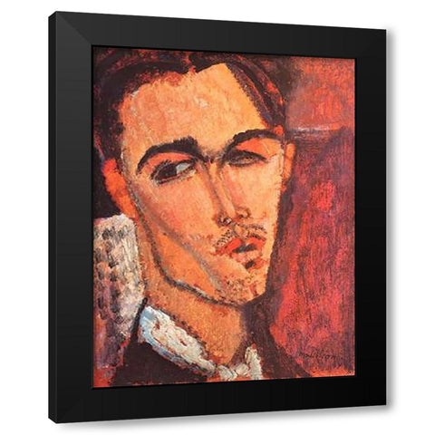 Celso Lagar Black Modern Wood Framed Art Print with Double Matting by Modigliani, Amedeo