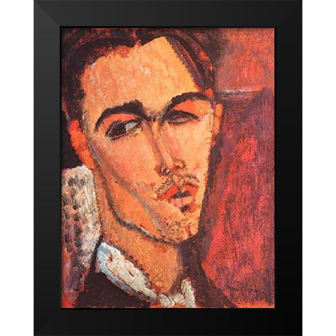 Celso Lagar Black Modern Wood Framed Art Print by Modigliani, Amedeo