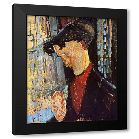Frank Haviland Black Modern Wood Framed Art Print with Double Matting by Modigliani, Amedeo