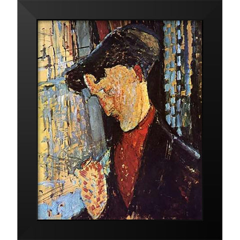 Frank Haviland Black Modern Wood Framed Art Print by Modigliani, Amedeo