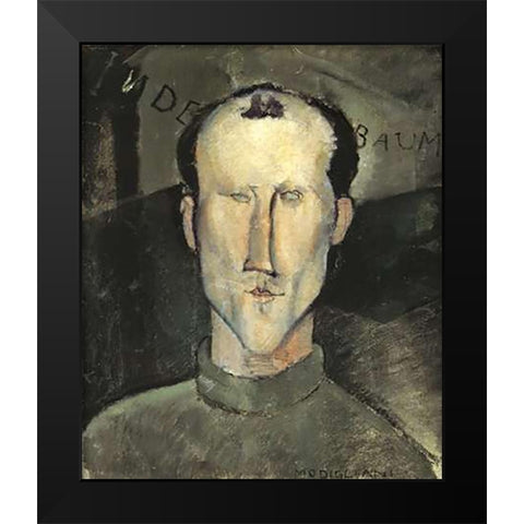 Leon Indebaum Black Modern Wood Framed Art Print by Modigliani, Amedeo