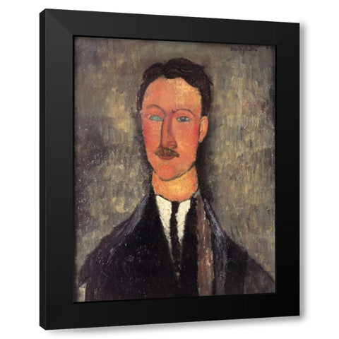 Leopold Survage Black Modern Wood Framed Art Print by Modigliani, Amedeo