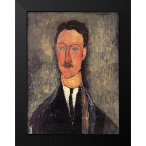 Leopold Survage Black Modern Wood Framed Art Print by Modigliani, Amedeo