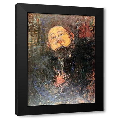 Rivera Black Modern Wood Framed Art Print by Modigliani, Amedeo