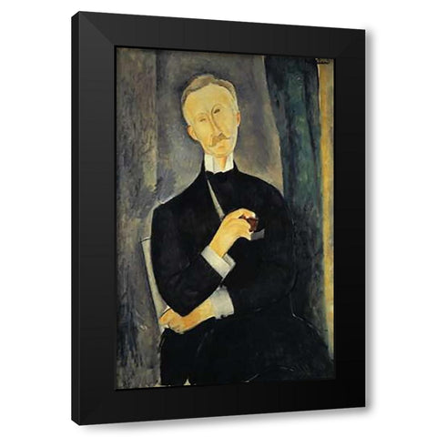 Roger Dutilleul Black Modern Wood Framed Art Print with Double Matting by Modigliani, Amedeo