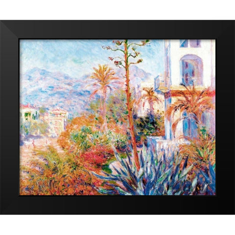 Bordighera 1884 Black Modern Wood Framed Art Print by Monet, Claude