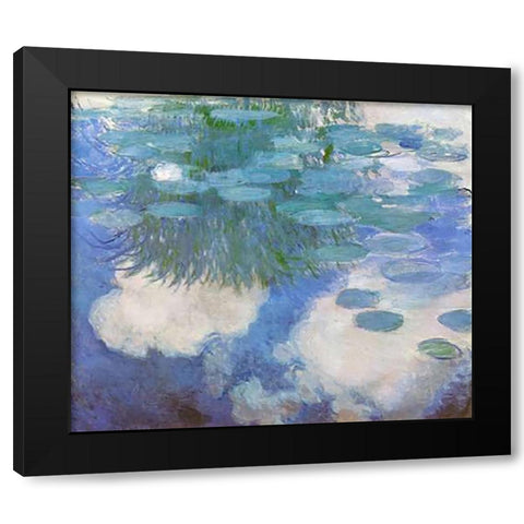 Nympheas 1914 Black Modern Wood Framed Art Print by Monet, Claude