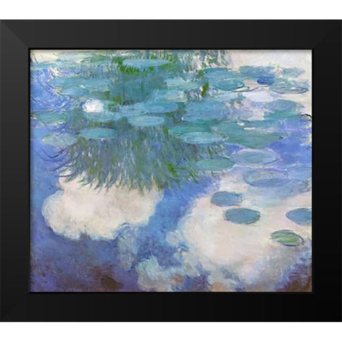 Nympheas 1914 Black Modern Wood Framed Art Print by Monet, Claude