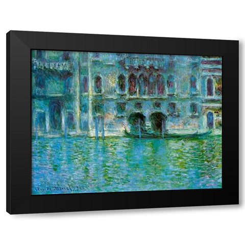Palazzo da Mula, 1908 Black Modern Wood Framed Art Print with Double Matting by Monet, Claude