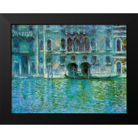 Palazzo da Mula, 1908 Black Modern Wood Framed Art Print by Monet, Claude