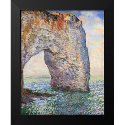 The Manneporte Near Etretat 1886 Black Modern Wood Framed Art Print by Monet, Claude