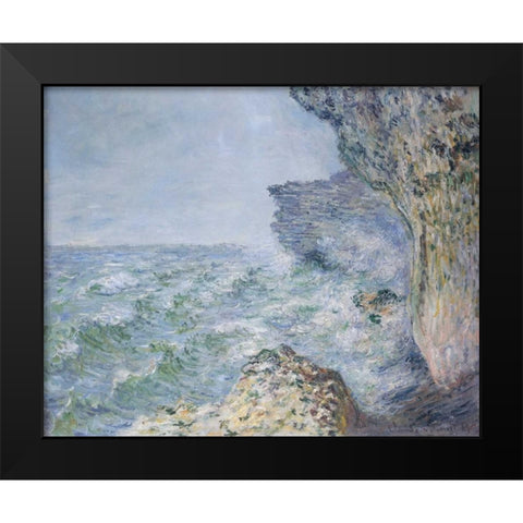 The Sea At Fecamp 1881 Black Modern Wood Framed Art Print by Monet, Claude
