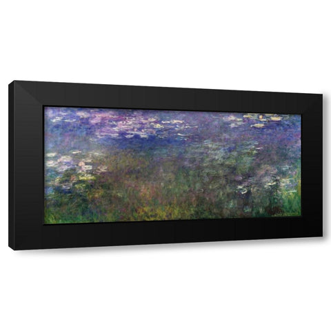 Water Lilies 1916-20 Black Modern Wood Framed Art Print with Double Matting by Monet, Claude