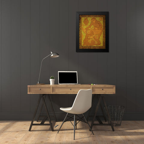 Les Servantes Black Modern Wood Framed Art Print by Ranson, Paul