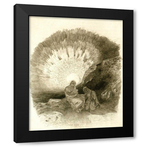Holy Family Black Modern Wood Framed Art Print with Double Matting by Redon, Odilion