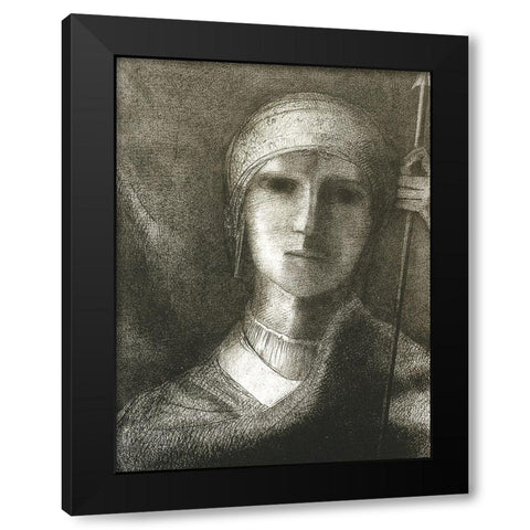 Parsifal Black Modern Wood Framed Art Print with Double Matting by Redon, Odilon